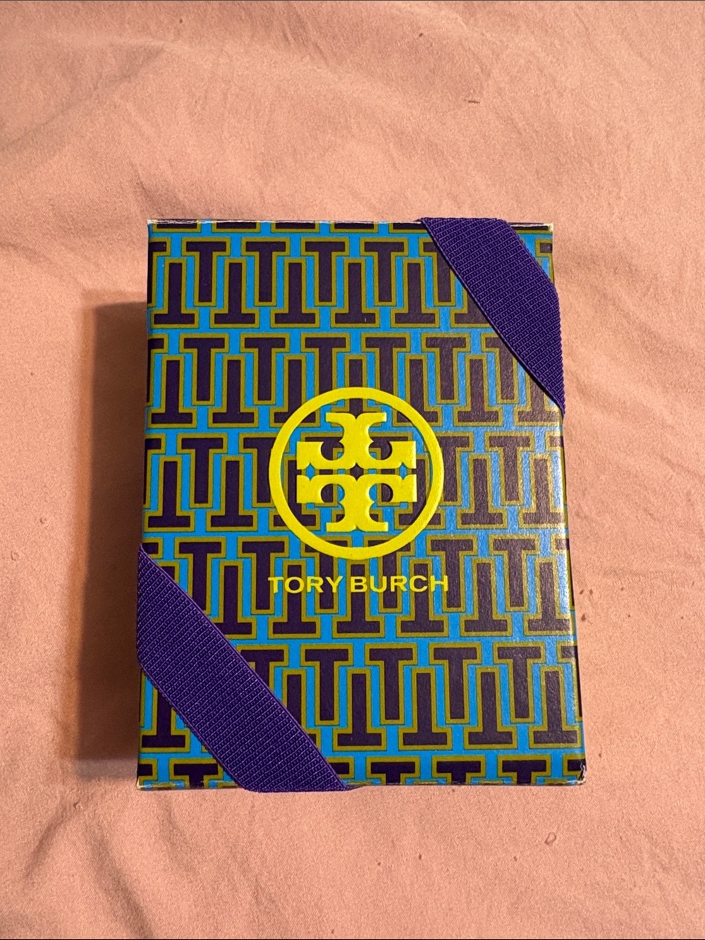 Tory Burch Blue, Purple and Yellow Patterned Accessories Box